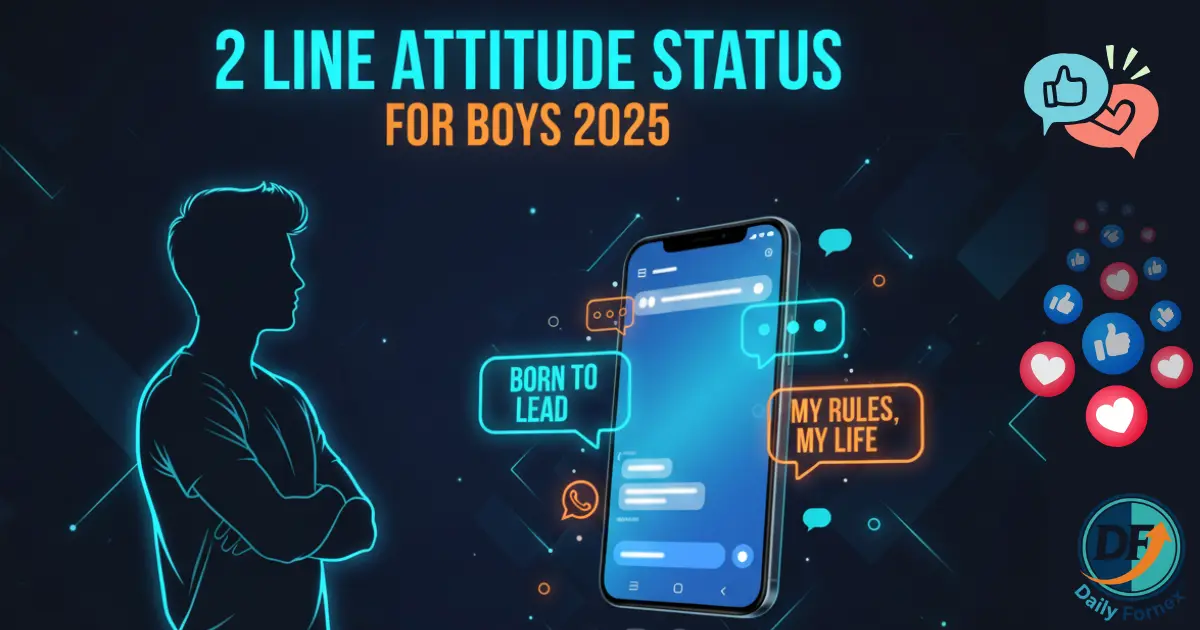 2 Line Attitude Status in English for Boy